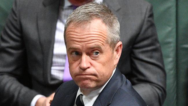 Opposition Leader Bill Shorten in question time yesterday. Picture: AAP