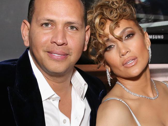 FILE - MARCH 09: Actor/singer Jennifer Lopez and former MLB baseball player Alex Rodriguez are engaged, according to "Entertainment Tonight." The pair have been dating since February 2017. LOS ANGELES, CA - JANUARY 31:  Alex Rodriguez and Jennifer Lopez at the Guess Spring 2018 Campaign Reveal starring Jennifer Lopez on January 31, 2018 in Los Angeles, California.  (Photo by Rachel Murray/Getty Images for Guess, Inc.)