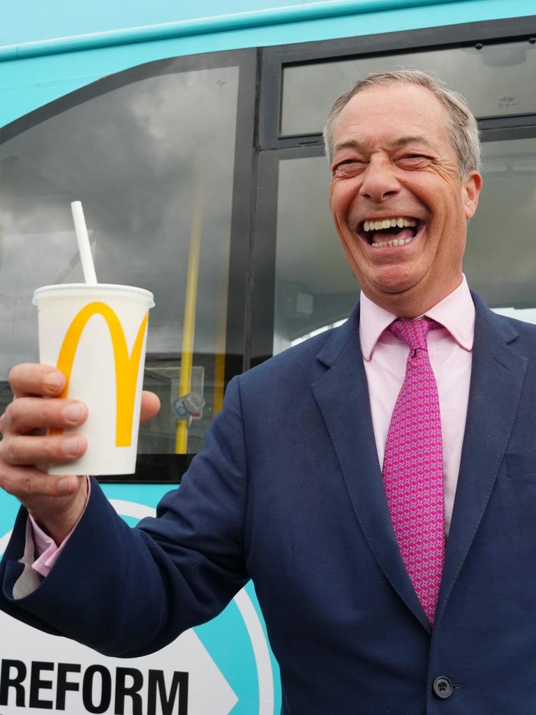 OnlyFans Model Throws McDonald’s Shake At Nigel Farage After He Enters ...