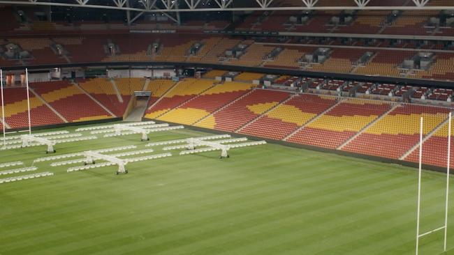 This image of an empty stadium illustrates a horrifying problem that too few Aussies understand. Picture: Act for Kids