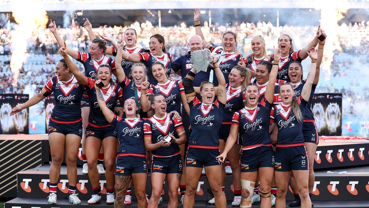 The Roosters were dominant on their way to the NRLW title. (Photo by Cameron Spencer/Getty Images)