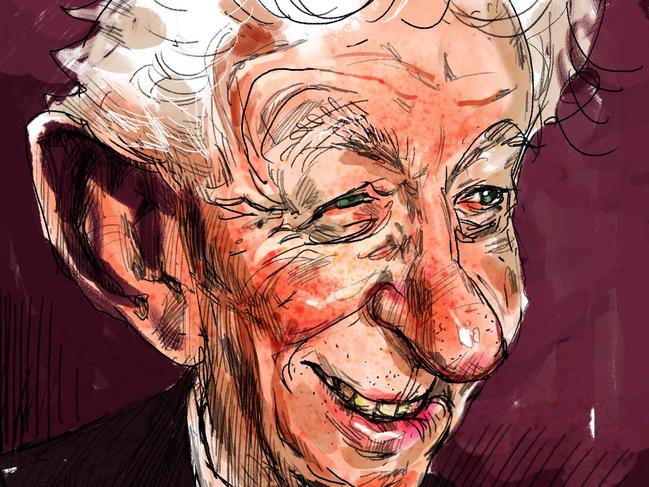 Frank Lowy. Illustration: Johannes Leak.