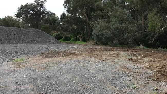 Metro Trains has been storing ballast at a site near Bungalook Rd East in Bayswater North. Picture: Supplied.