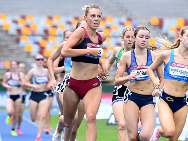 Milla RobertsAustralian All Schools track and field championships in Brisbane. Saturday December 7, 2024. Picture John Gass