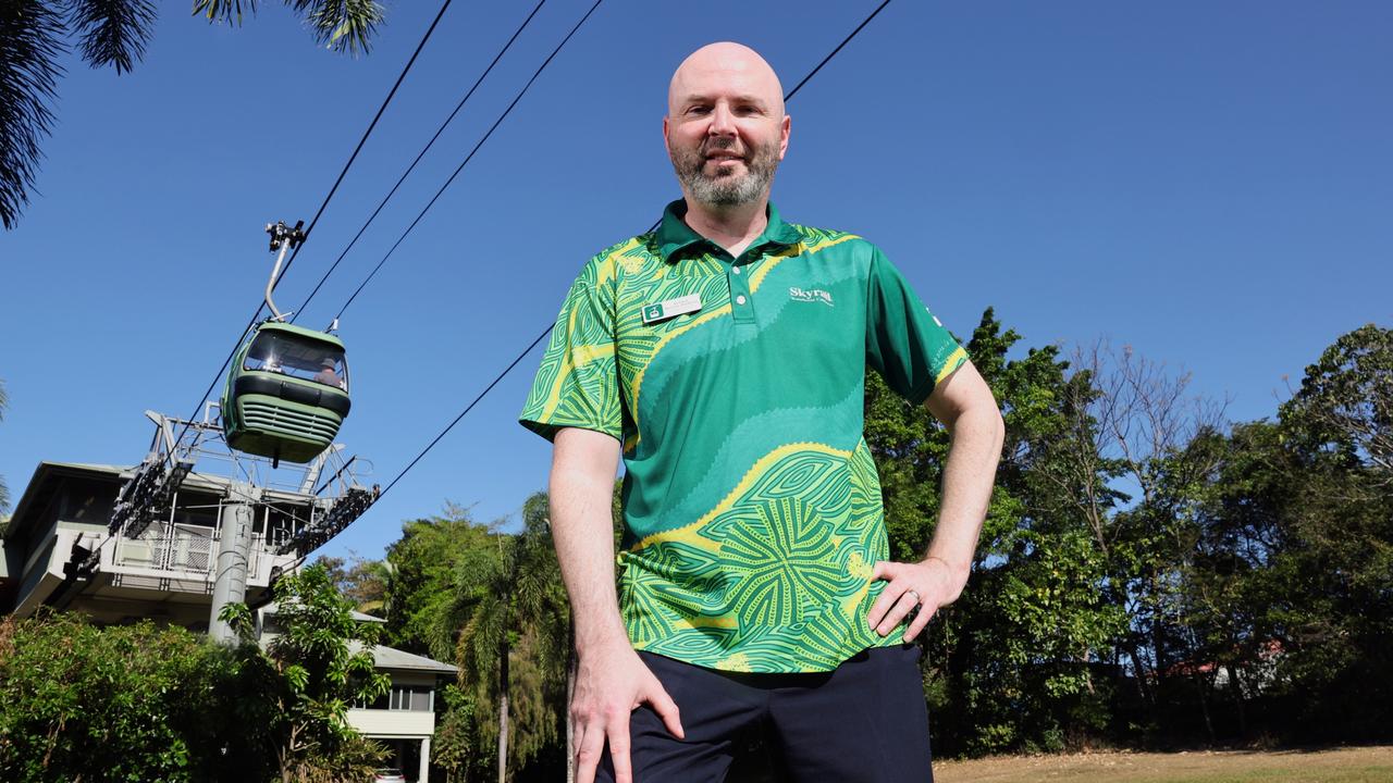 Skyrail rainforest cableway general manager Richard Berman-Hardman says that the award winning tourism attraction has experienced strong patronage over the school holidays, but would always welcome extra government funding for the tourism industry. Picture: Brendan Radke