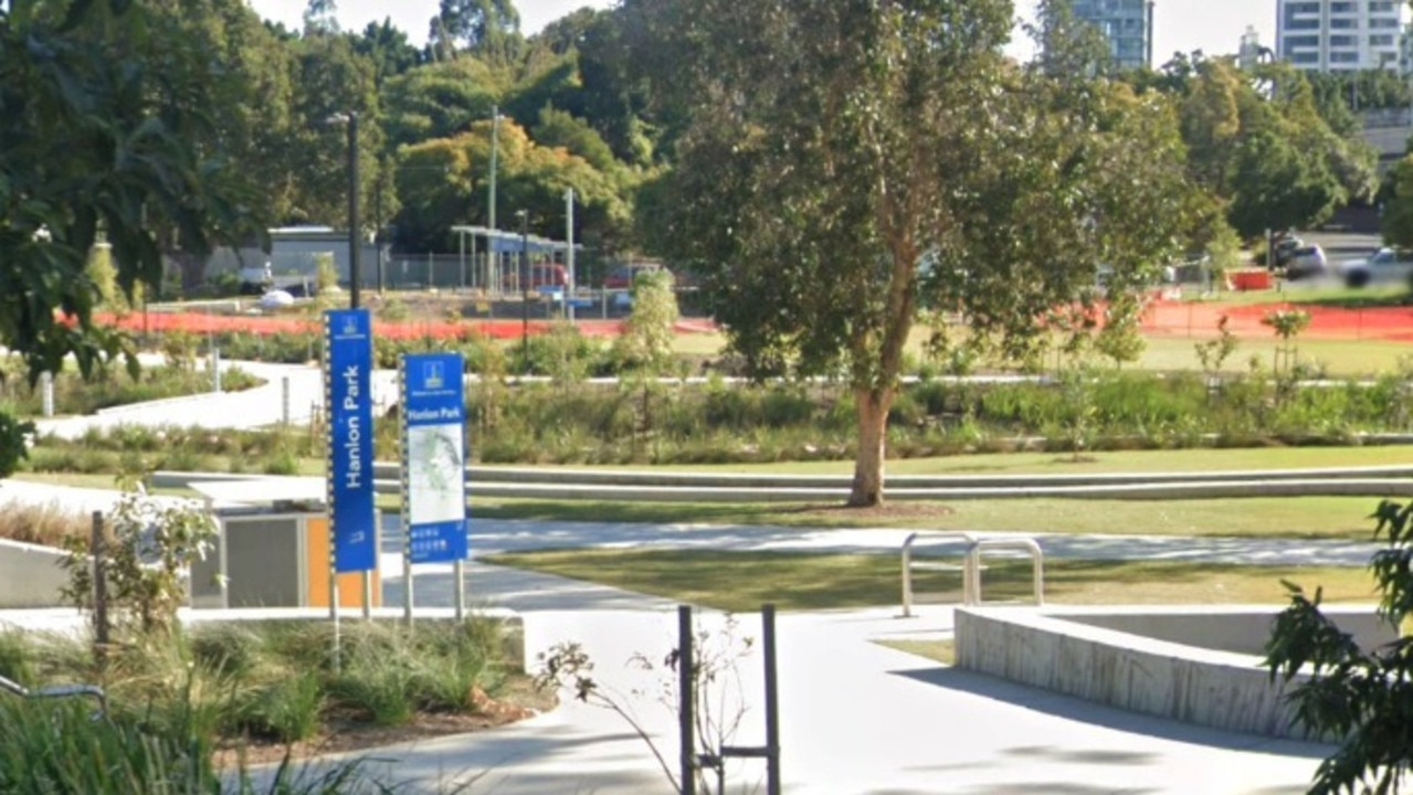 The mother and baby were having a picnic at the park in South Brisbane. Picture: Google