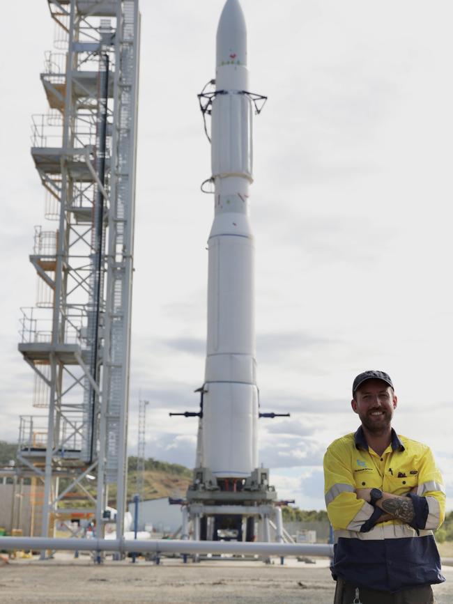 Gilmour Space Technologies’ Zaid Dillon says he specialises in all the ‘flame stuff’.