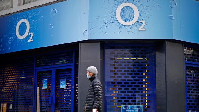 An O2 mobile phone store in London. Picture: AFP