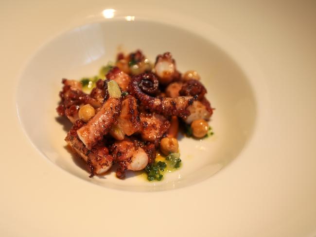 Landscape’s char-grilled Stanley octopus, sweet potato, chickpea and harissa. Picture : Mireille Merlet