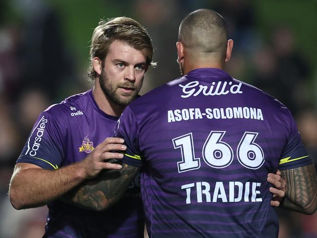 The Storm players leave their away dressing rooms tidy. Picture: Cameron Spencer/Getty Images