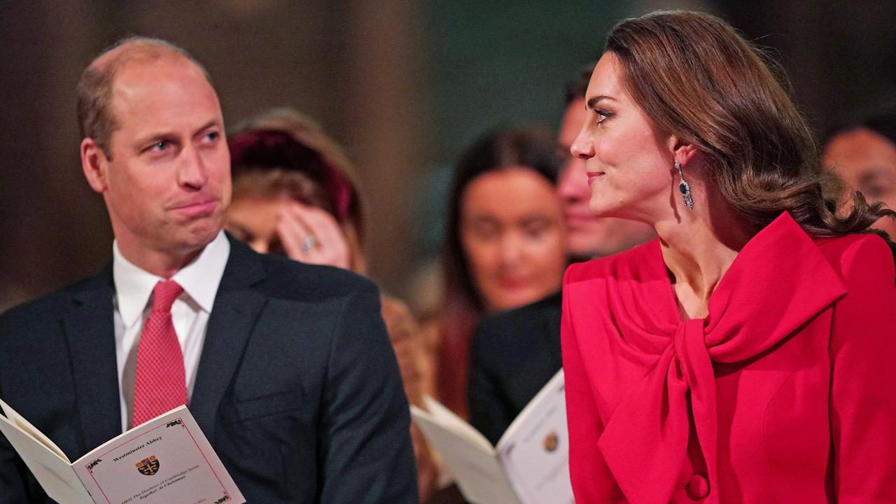 William and Kate Prince William at a Christmas carol concert hosted by the Duchess at Westminster Abbey in London, on December 9, 2021. Picture: Yui Mok/WPA/Getty Images.