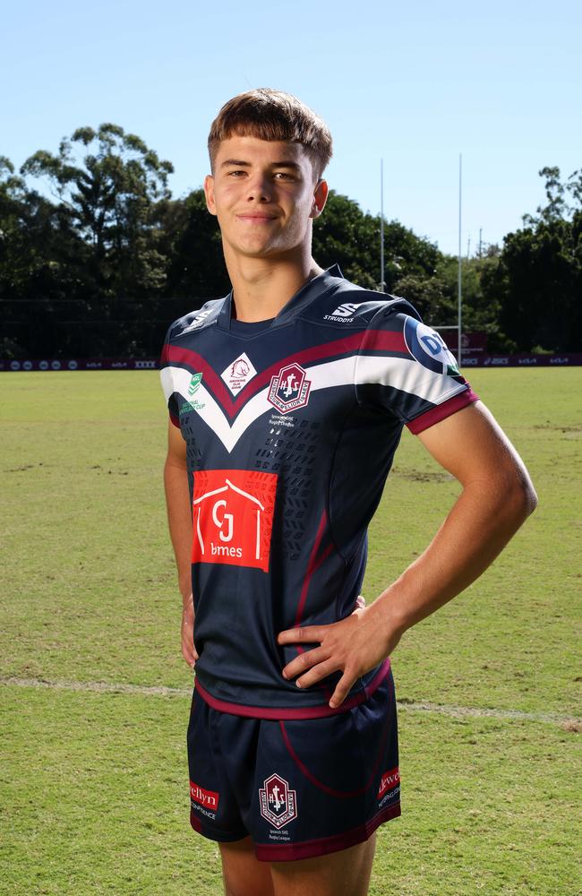 Captain Sam Martin Ipswich SHS, Langer Trophy rugby league launch, Red Hill. Picture: Liam Kidston