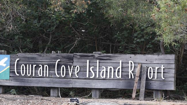 A sign at the entrance to Couran Cove. Picture: Tertius Pickard