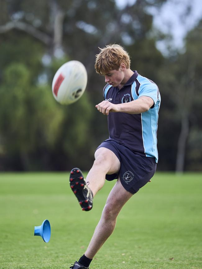 Michael Dinan at his local Burnside Rugby Club in Kensington Gardens. Picture: Matt Loxton