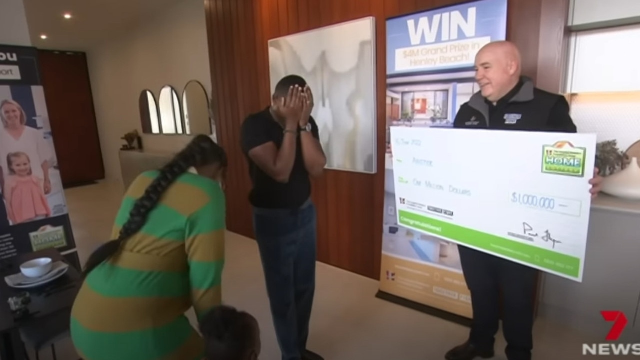 They couldn’t believe their luck. Picture: 7 News.