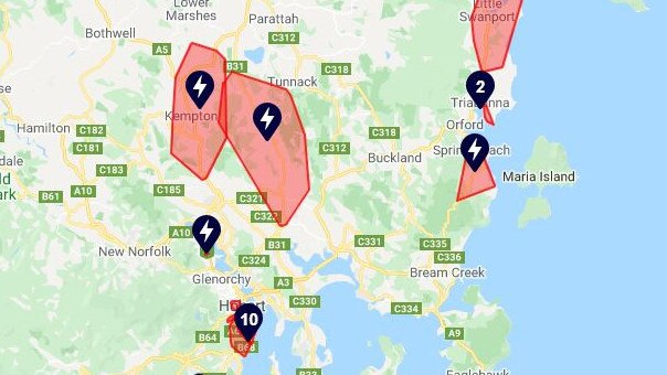 Mass power outages across the state.