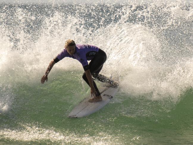 Micah Margieson from Kingscliff competes at the Australian Boardriders Battle northern NSW regional qualifier. Picture: Ethan Smith / Surfing NSW