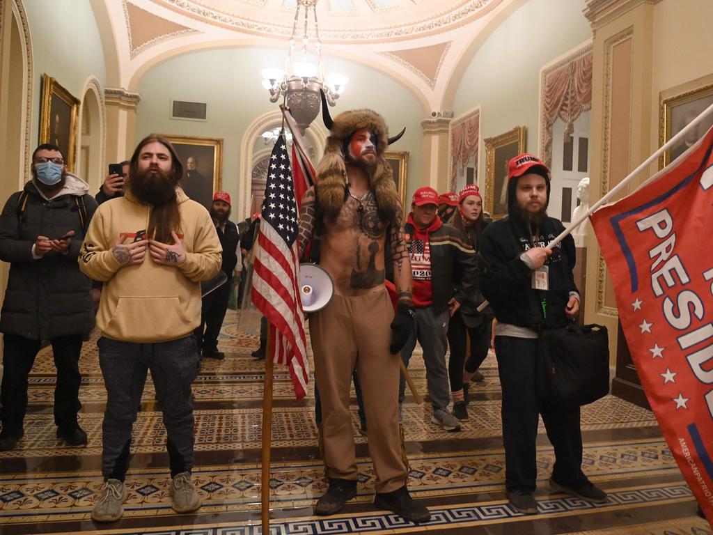 The protests came after Donald Trump implored tens of thousands of rally attendees to march on the Capitol to protest the election result. Picture: AFP