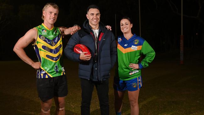 Richmond 300-gamer and triple premiership player Shane Edwards designed Golden Grove's Indigenous guernsey last season. Edwards started his career as a junior at the Kookaburras.Picture: Keryn Stevens