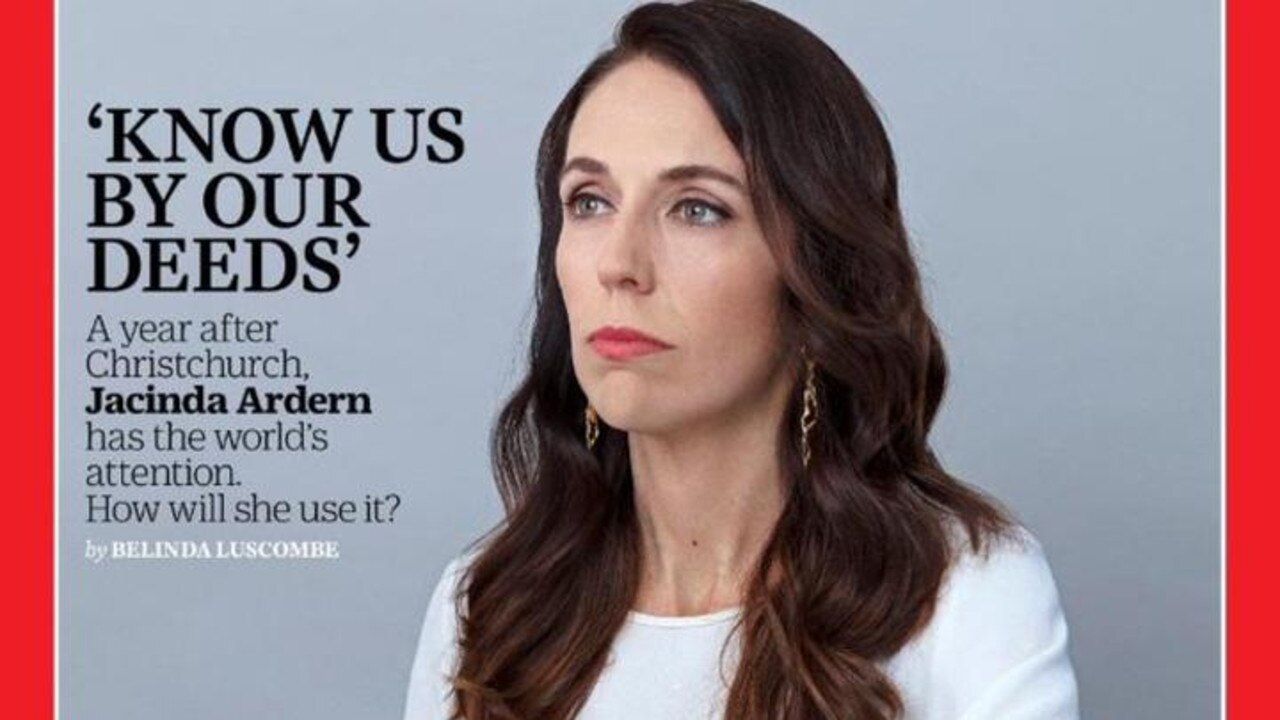 Jacinda Ardern on the cover of Time Magazine. Picture: Time Magazine