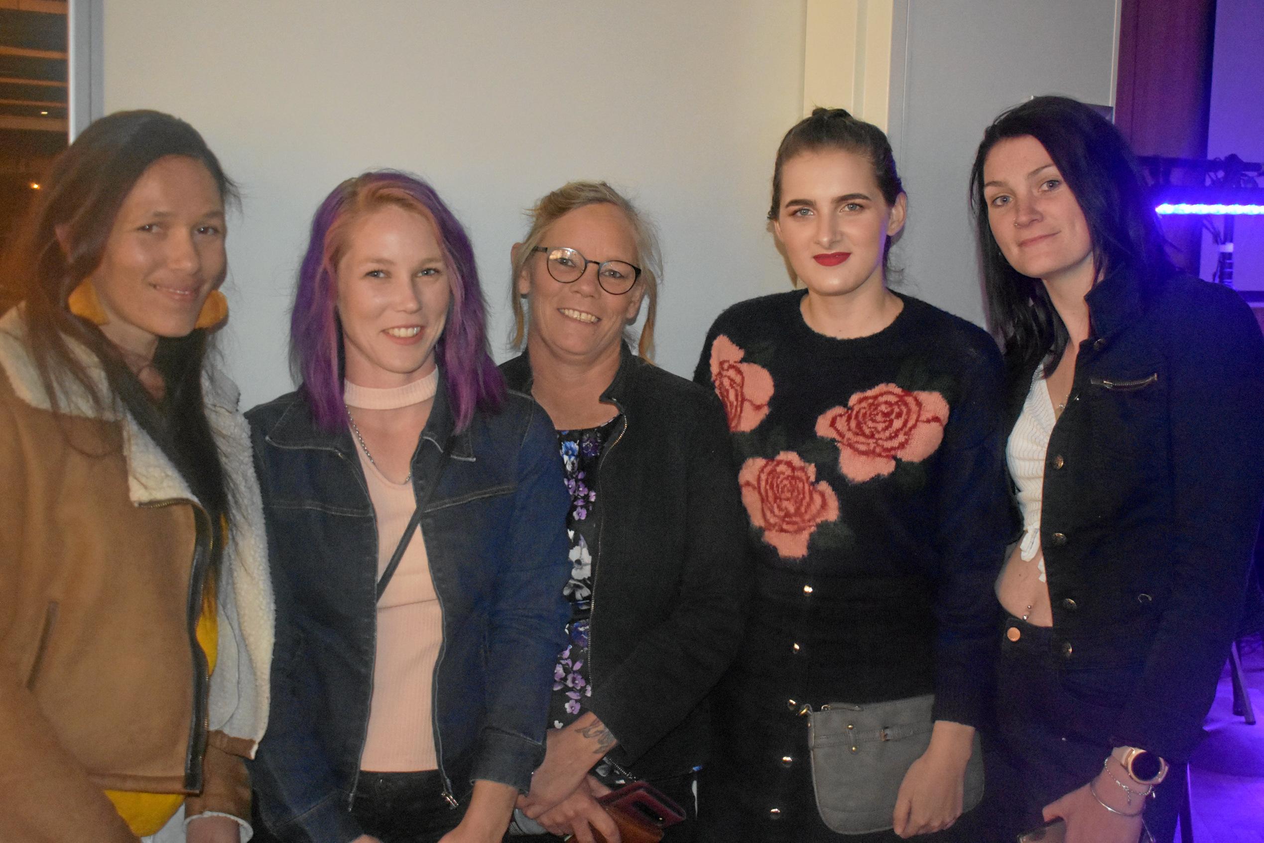 Anita Watterson, Kym Bland, Rosalee Bland, Bryanna Lamb-Miller and Bronte McGrath. Picture: Ellen Ransley