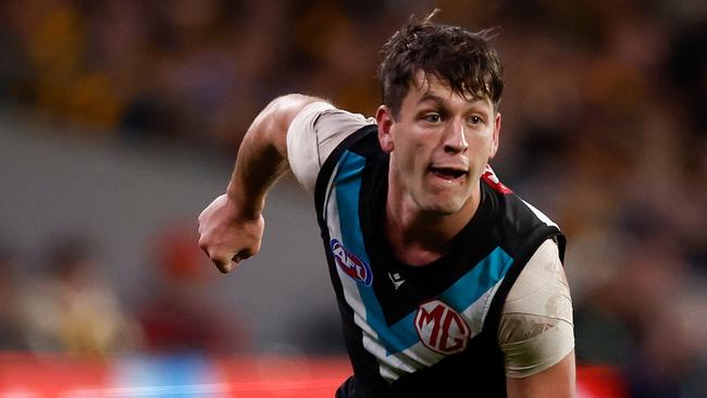 Port Adelaide’s Zak Butters is from Darley, a suburb of Bacchus Marsh. Photo by Michael Willson/AFL Photos via Getty Images