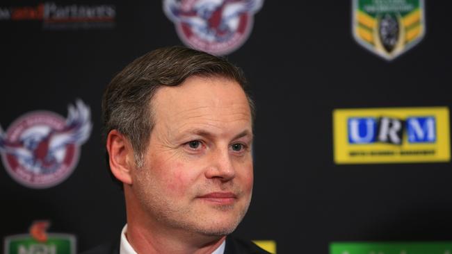 Manly Chairman Scott Penn poured cold water on suggestions the surface contributed to Walker’s injury. Picture: Getty