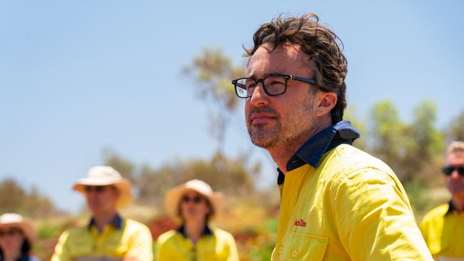 Rio Tinto iron ore chief executive Simon Trott at the Rhodes Ridge iron ore deposit in WA's Pilbara region. Picture supplied by Rio Tinto.