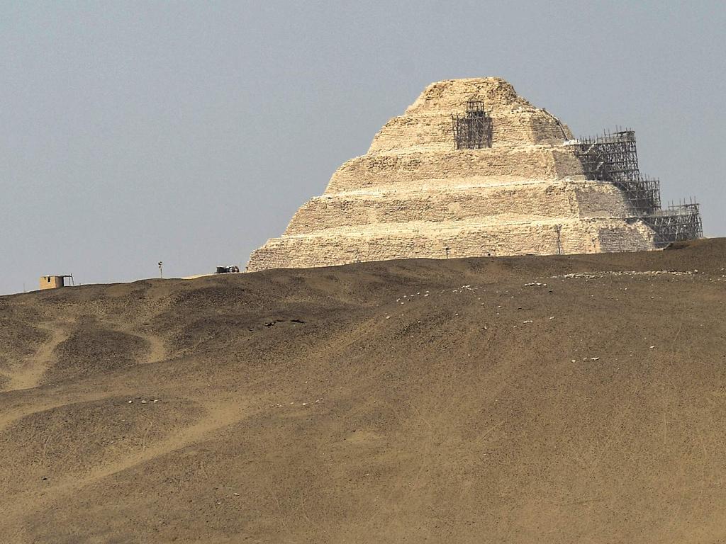 The Djoser step pyramid at the Saqqara necropolis south of Cairo. Picture: Mohamed el-Shahed/AFP