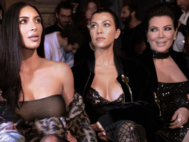 Kim (L) and her mum Kris (R) turn their attention to Kourtney’s open house.