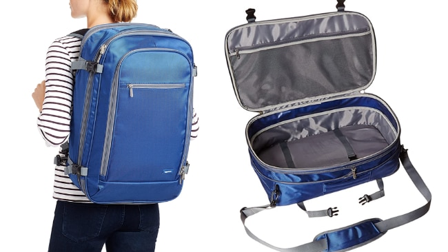 AmazonBasics Carry-On Travel Backpack.