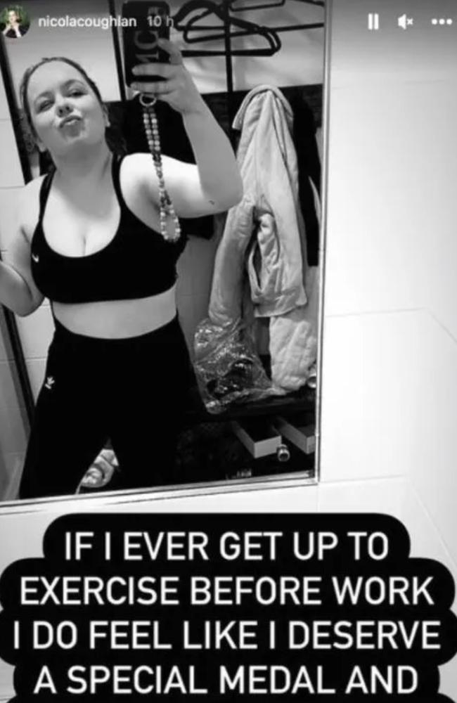 Coughlan took to Instagram to show off her body transformation as she takes the lead part in season three of the Netflix series.