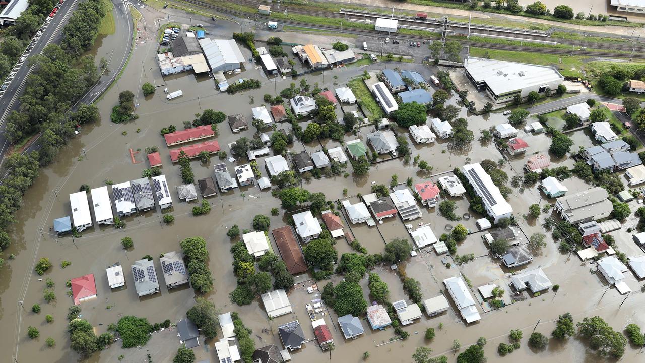 Rocklea residential properties under water. Picture: Liam Kidston