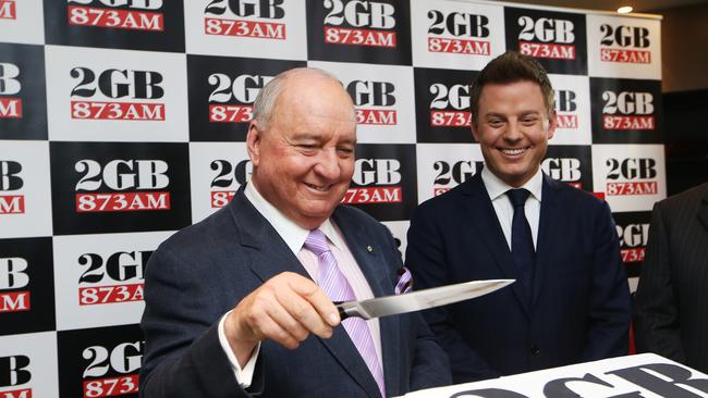 Alan Jones and Ben Fordham. Picture: John Feder