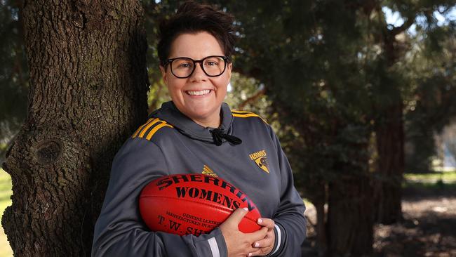 Bec Goddard will coach the Hawks when they join the AFLW. Picture: NCA NewsWire