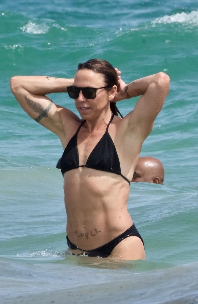 Mel C showed off her toned physique as she enjoyed a summer break with her Australian boyfriend in Ibiza. Picture: Backgrid