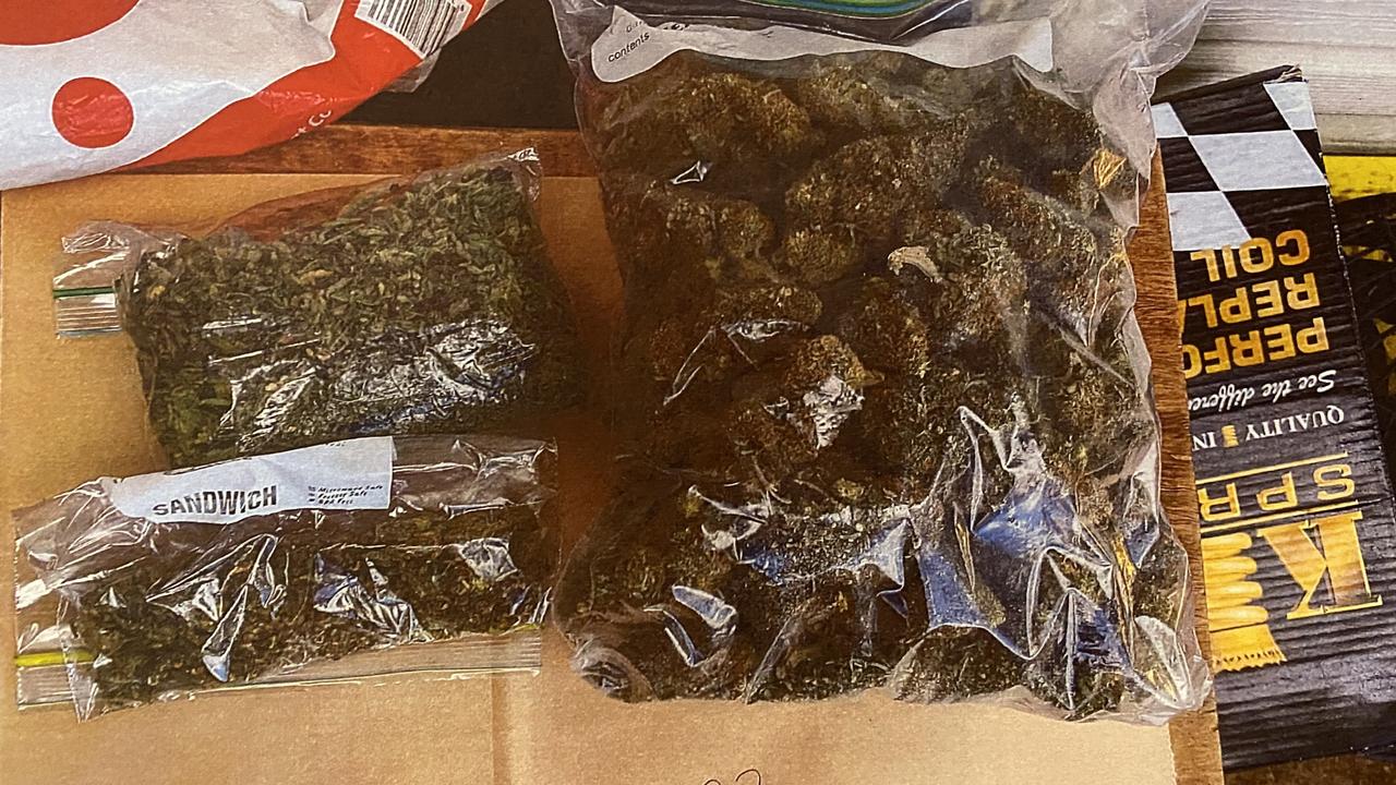 Kilograms of cannabis found in the home of Jeremy Pope. Picture: District Court