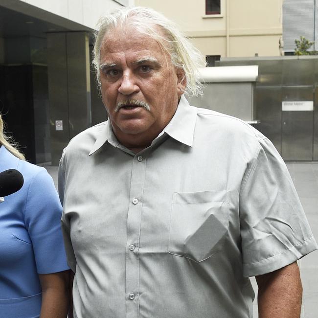 Jeffrey "Joffa" Corfe outside a Melbourne court