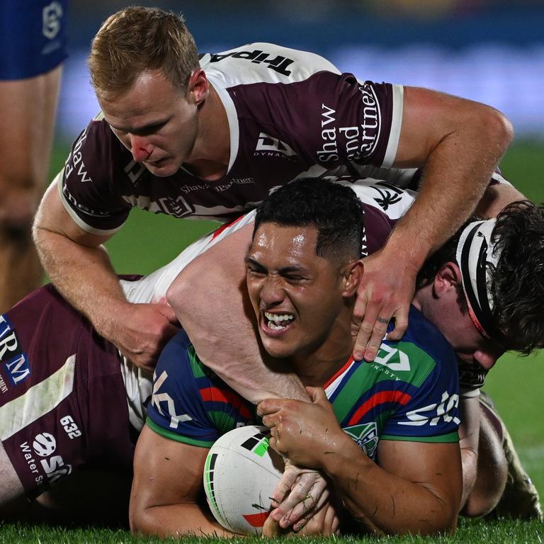 The Warriors fought their way back into their match with the Sea Eagles. Picture: Hannah Peters/Getty Images