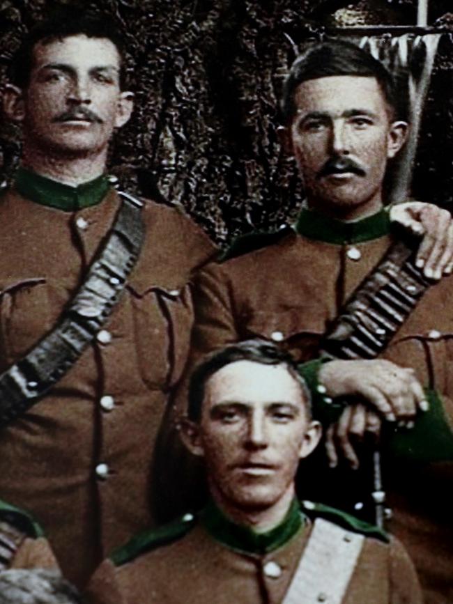 Veteran of war ... Chalmers (right) in the Boer War.