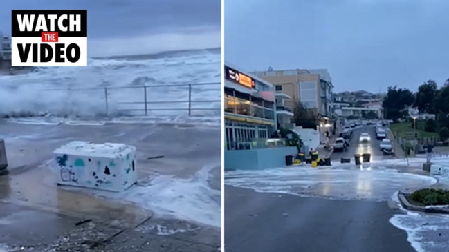 Bondi thrashed by giant waves