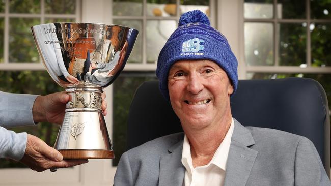 Neale Daniher with the Lord Mayors Award for Outstanding Contribution to Sport in May 2023. Picture: David Caird