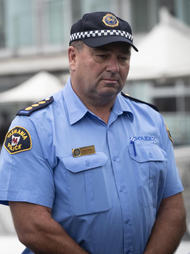 Tasmania Police inspector John Pratt. Picture: LUKE BOWDEN