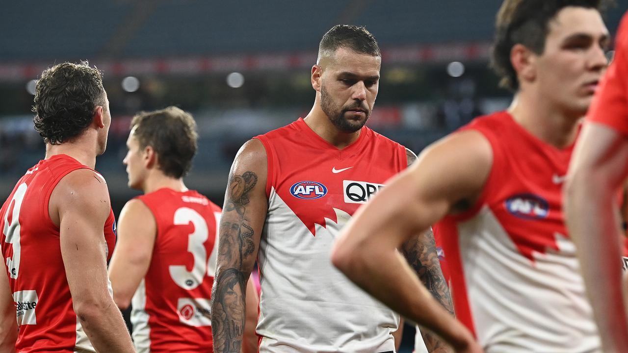 Lance Franklin could be coming to the end of his career according to Kane Cornes. Photo: Quinn Rooney/Getty Images.