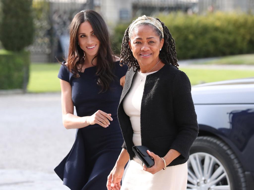 Meghan and her mum, Doria Ragland. Picture: Getty Images  