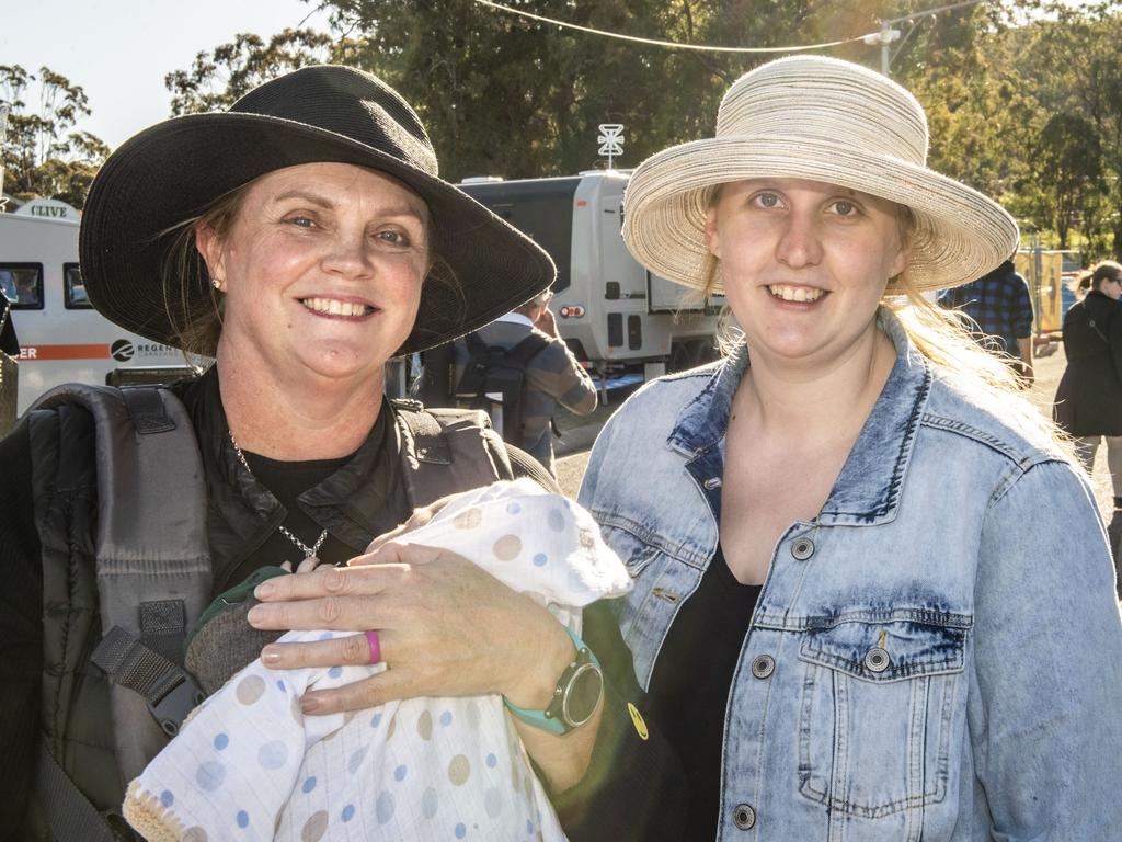 Jo Thomae, Judah Watson and Madison Watson at the Queensland Outdoor Adventure Expo, Toowoomba Showgrounds. Friday, July 29, 2022. Picture: Nev Madsen.