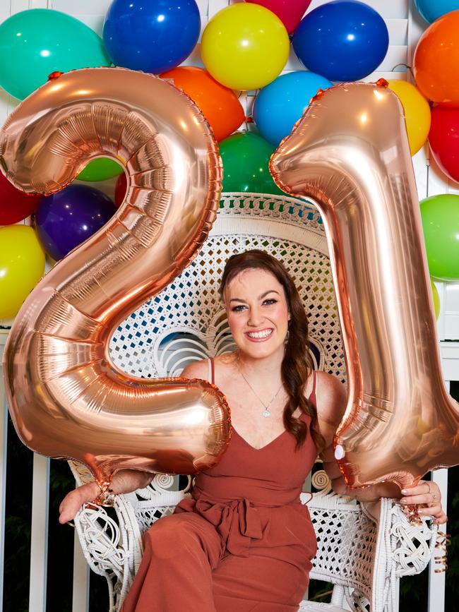 Sophie Delezio celebrates her 21st birthday.