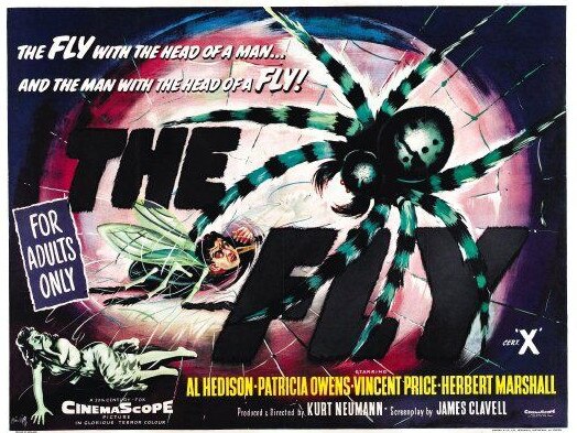 The movie poster for the original 1958 movie <i>The Fly</i>, which played on humans’ fear of creepy-crawlies.