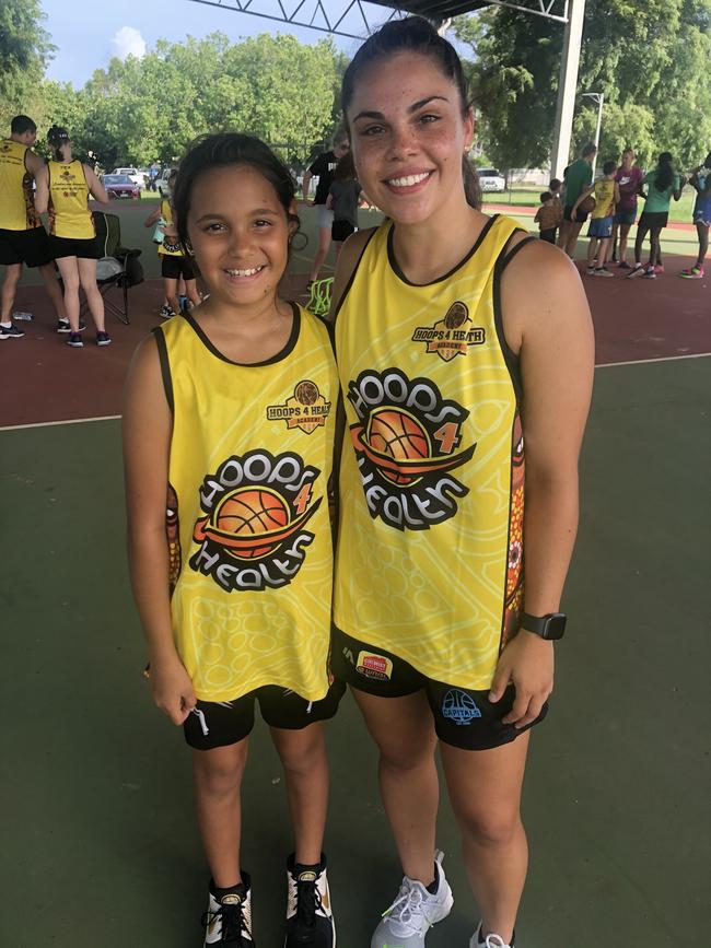 Cubillo is mentoring the next generation of Indigenous hoopers. Picture: Hoops 4 Health