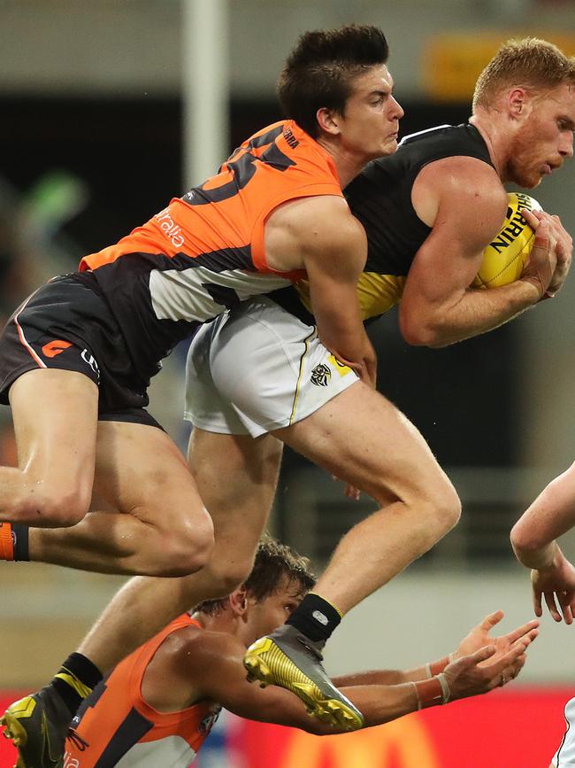 GWS defender Sam Taylor, rated one of the AFL’s most promising backmen, could have been a Tiger. Picture: Phil Hillyard. 